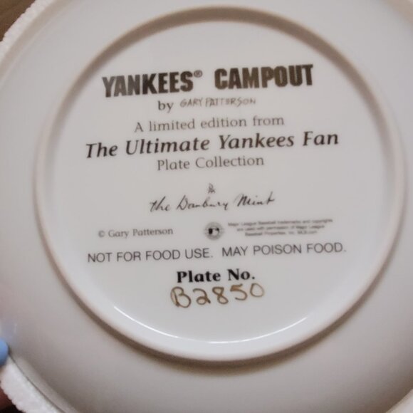 LIMITED ED DANBURY MINT THE ULTIMATE NY YANKEES FAN COLLECTOR'S PLATE SET 6 of 8 - Picture 15 of 15